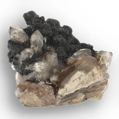 Smoky Quartz with Black Tourmaline from Namibia