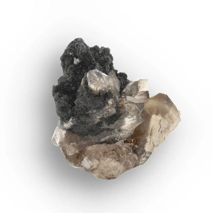 Smoky Quartz with Black Tourmaline from Namibia
