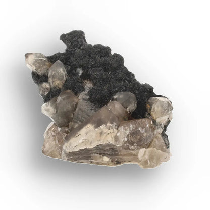 Smoky Quartz with Black Tourmaline from Namibia