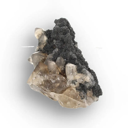Smoky Quartz with Black Tourmaline from Namibia