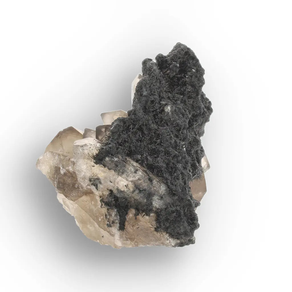 Smoky Quartz with Black Tourmaline from Namibia