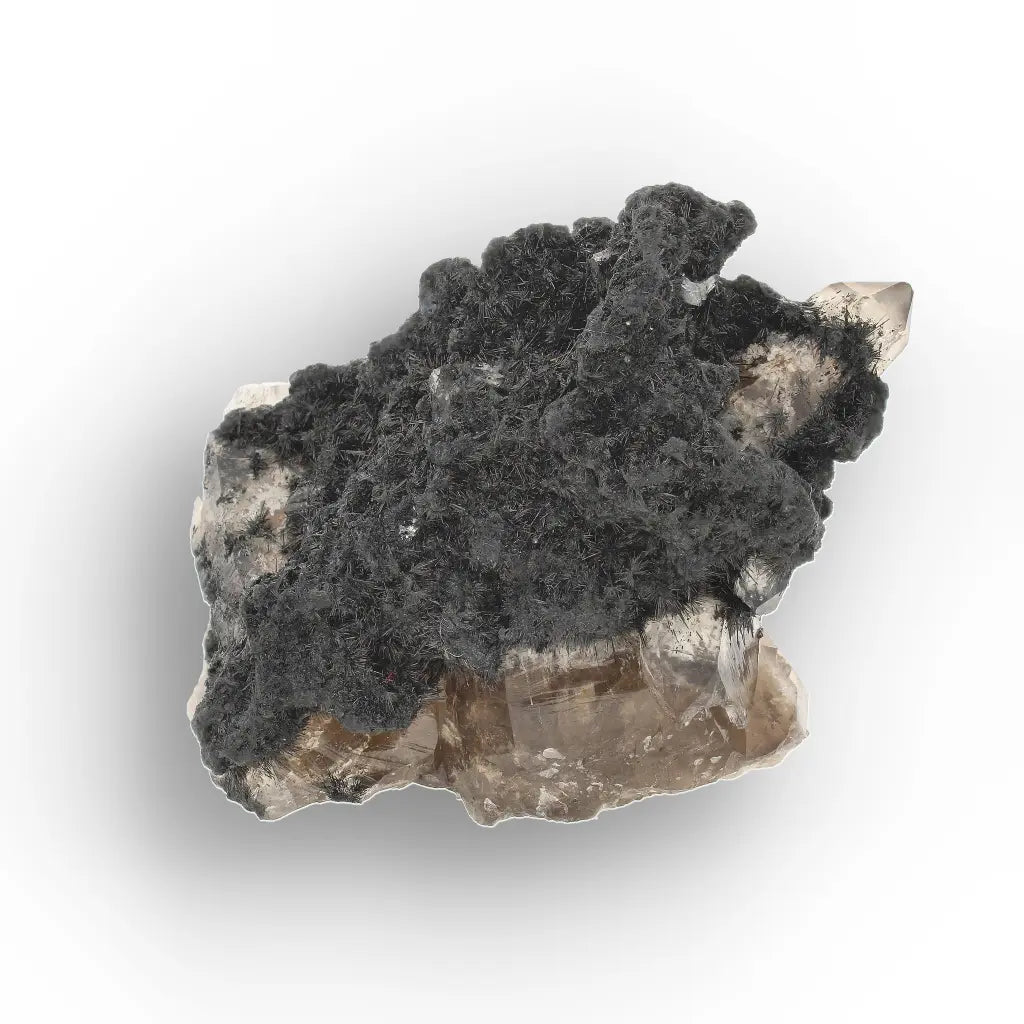 Smoky Quartz with Black Tourmaline from Namibia