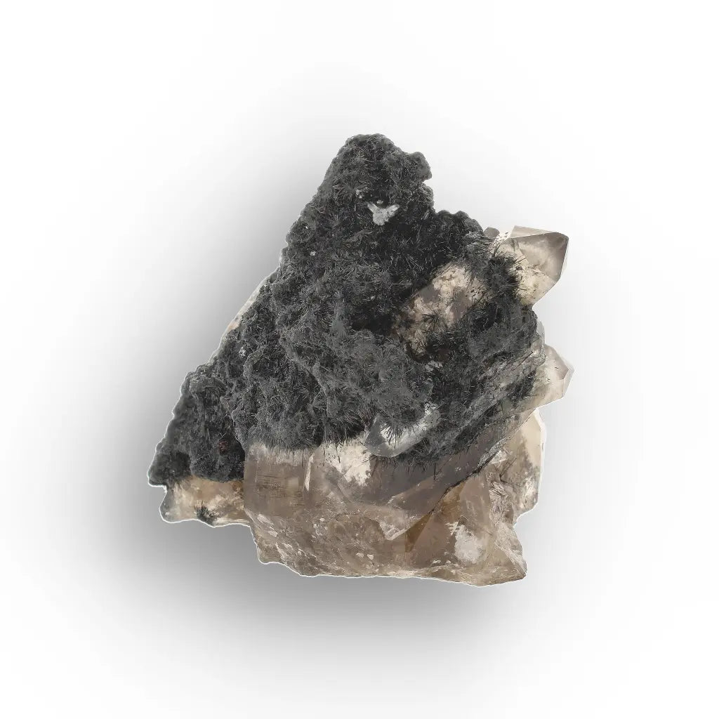 Smoky Quartz with Black Tourmaline from Namibia