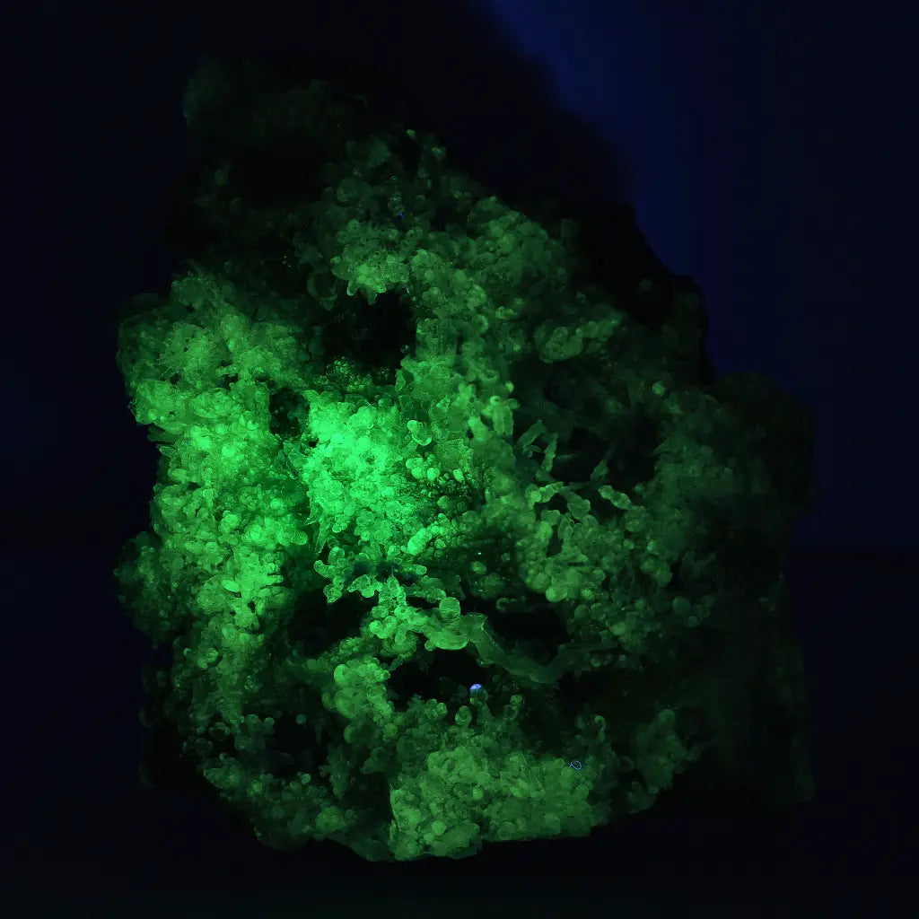 UV-Reactive Hyalite Opal on Matrix from Namibia