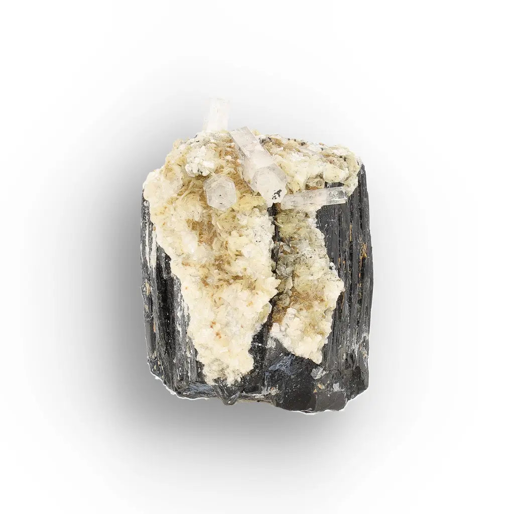 Black Tourmaline with Muscovite & Goshenite from Namibia