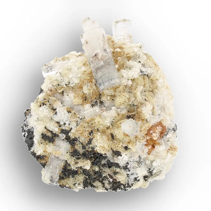 Black Tourmaline with Muscovite & Goshenite from Namibia