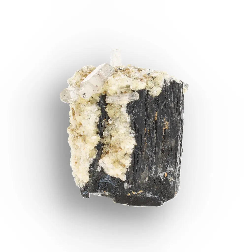 Black Tourmaline with Muscovite & Goshenite from Namibia