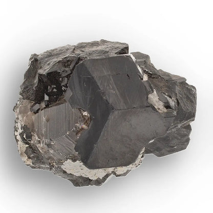 Black Tourmaline with Smoky Quartz & Hyalite Opal from Namibia