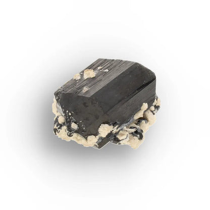 Double-Terminated Black Tourmaline on Feldspar from Namibia