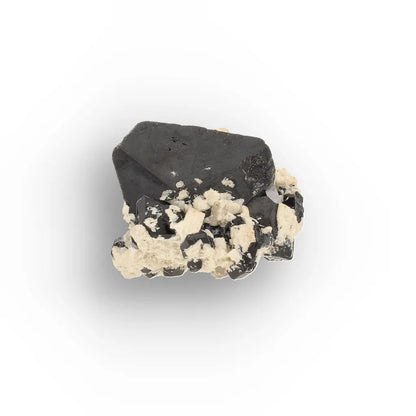 Double-Terminated Black Tourmaline on Feldspar from Namibia