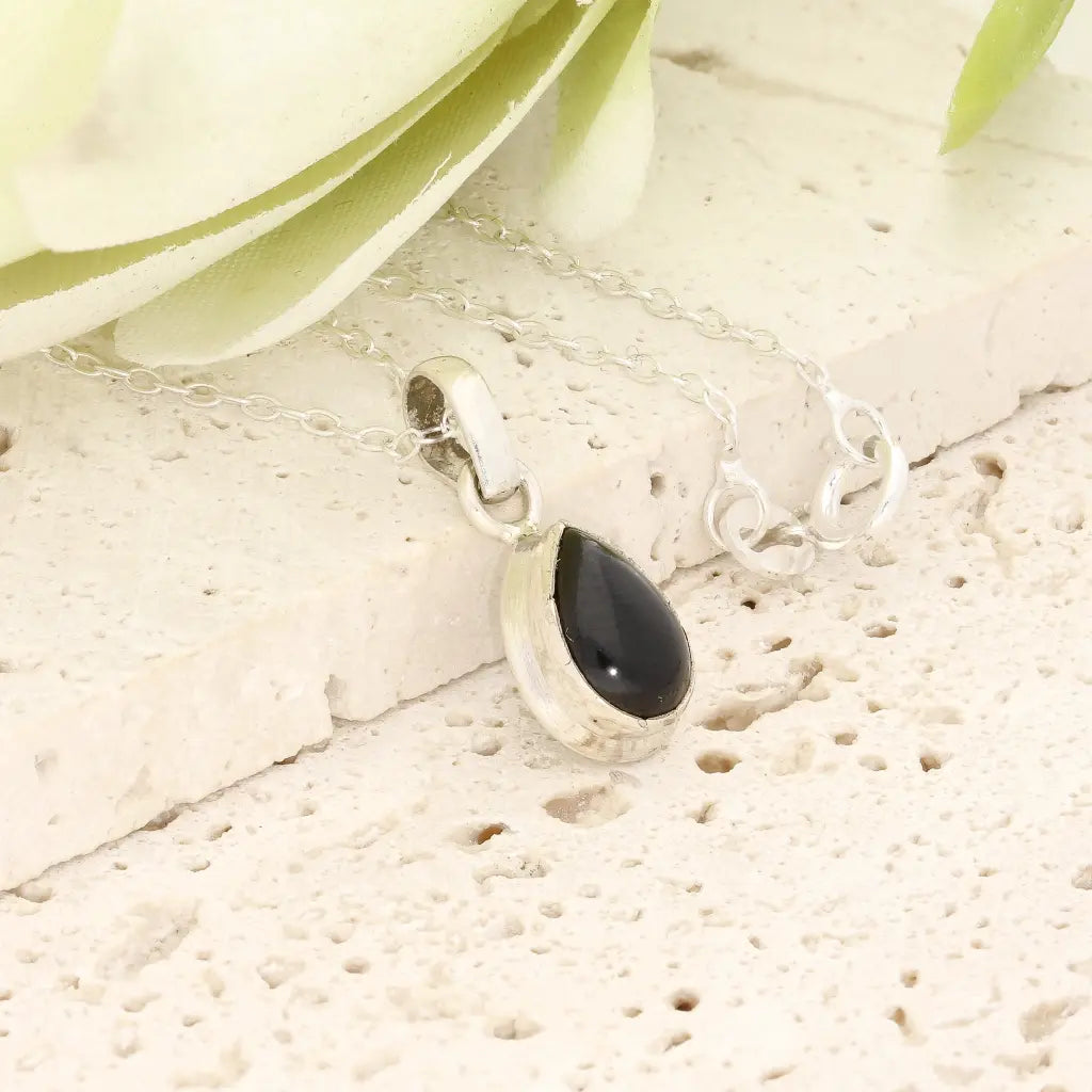 Get your Eclipse Black Onyx Necklace in Sterling Silver online now or in store at Forever Gems in Franschhoek, South Africa