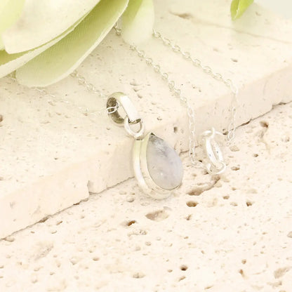 Get your Celestial Whisper Rainbow Moonstone Necklace in Sterling Silver online now or in store at Forever Gems in Franschhoek, South Africa