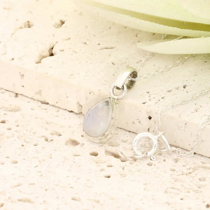 Get your Celestial Whisper Rainbow Moonstone Necklace in Sterling Silver online now or in store at Forever Gems in Franschhoek, South Africa