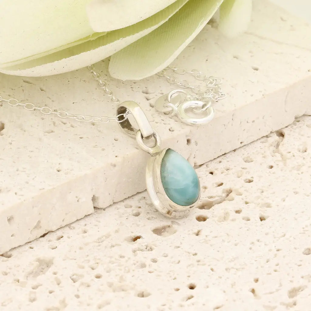 Get your Caribbean Serenity Larimar Necklace in Sterling Silver online now or in store at Forever Gems in Franschhoek, South Africa
