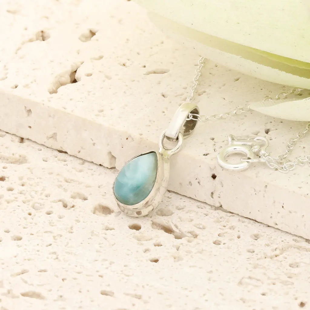 Get your Caribbean Serenity Larimar Necklace in Sterling Silver online now or in store at Forever Gems in Franschhoek, South Africa