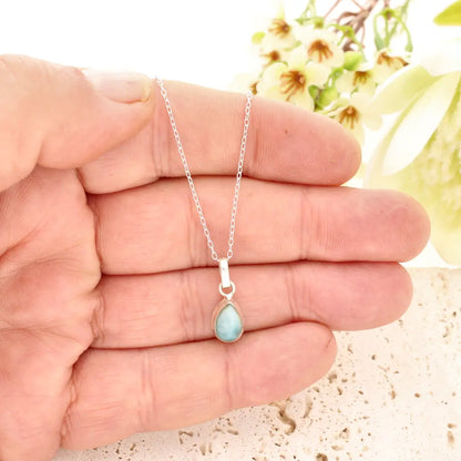 Get your Caribbean Serenity Larimar Necklace in Sterling Silver online now or in store at Forever Gems in Franschhoek, South Africa