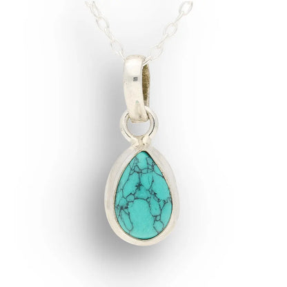Get your Sterling Silver Turquoise Howlite Teardrop Necklace online now or in store at Forever Gems in Franschhoek, South Africa