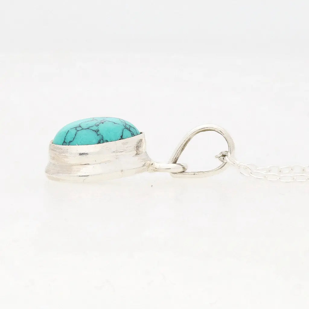 Get your Sterling Silver Turquoise Howlite Teardrop Necklace online now or in store at Forever Gems in Franschhoek, South Africa
