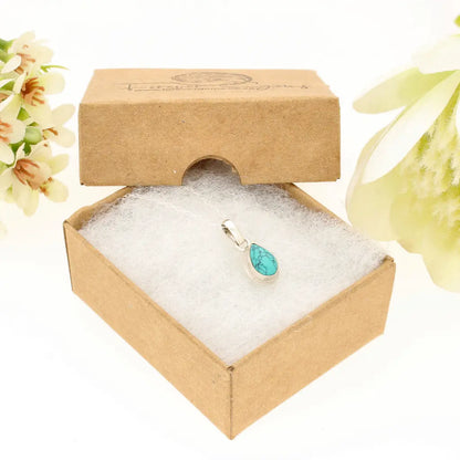 Get your Sterling Silver Turquoise Howlite Teardrop Necklace online now or in store at Forever Gems in Franschhoek, South Africa