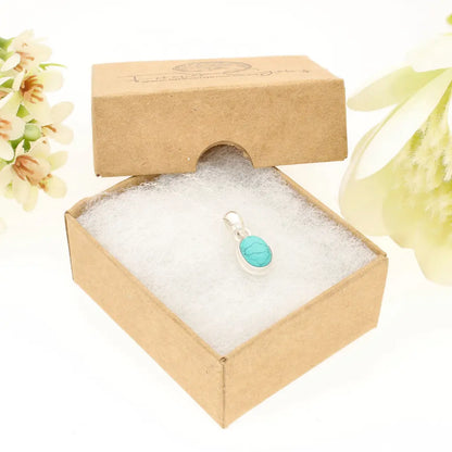 Get your Sterling Silver Turquoise Howlite Oval Necklace online now or in store at Forever Gems in Franschhoek, South Africa