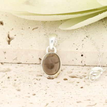 Get your Sterling Silver Smoky Quartz Oval Necklace online now or in store at Forever Gems in Franschhoek, South Africa