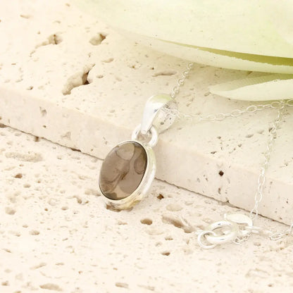 Get your Sterling Silver Smoky Quartz Oval Necklace online now or in store at Forever Gems in Franschhoek, South Africa