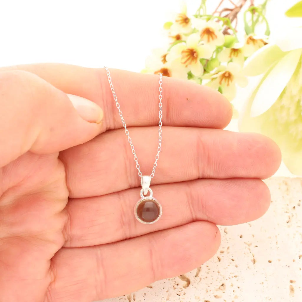 Get your Sterling Silver Smoky Quartz Round Necklace online now or in store at Forever Gems in Franschhoek, South Africa