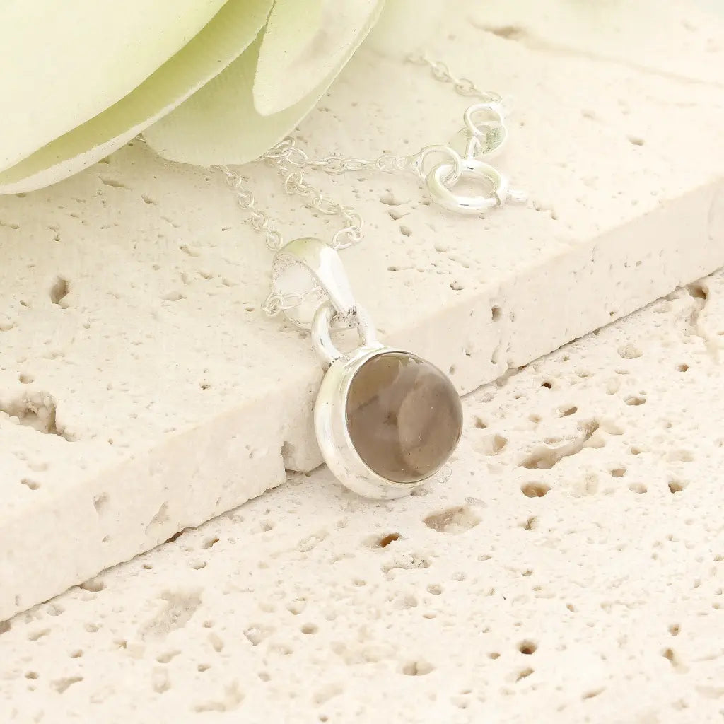 Get your Sterling Silver Smoky Quartz Round Necklace online now or in store at Forever Gems in Franschhoek, South Africa