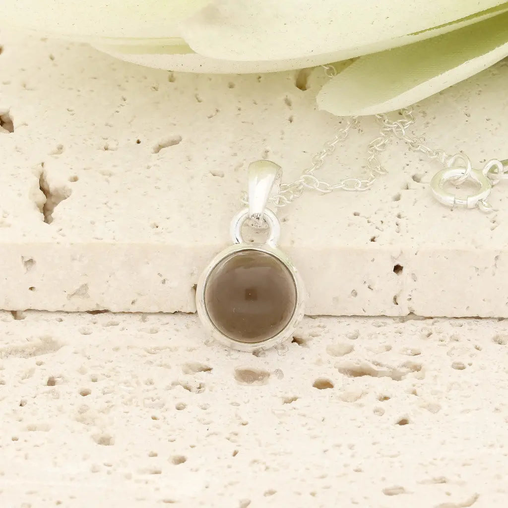 Get your Sterling Silver Smoky Quartz Round Necklace online now or in store at Forever Gems in Franschhoek, South Africa