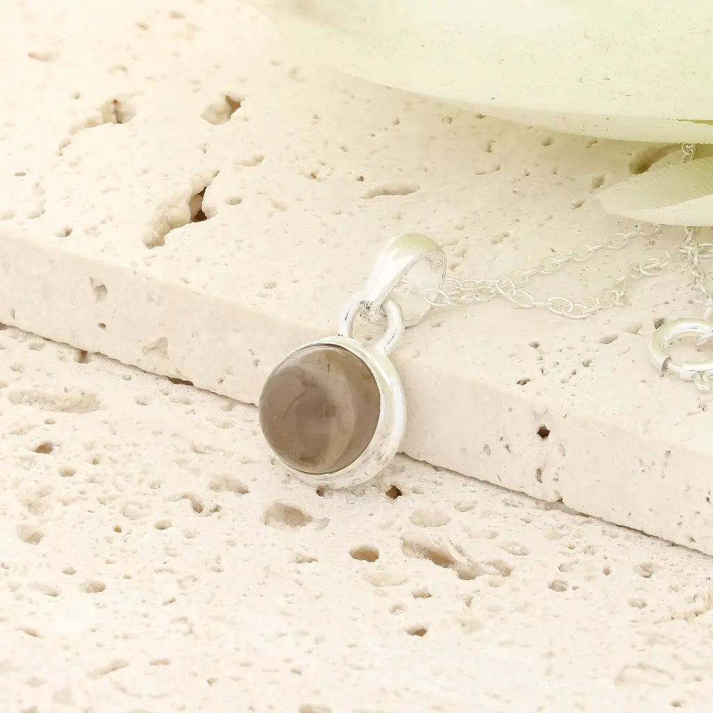 Get your Sterling Silver Smoky Quartz Round Necklace online now or in store at Forever Gems in Franschhoek, South Africa