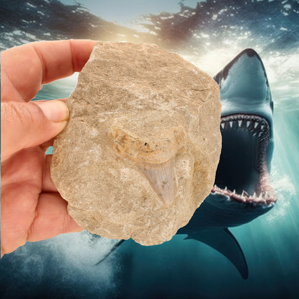 Buy your Shark Tooth Fossil in Matrix (Large) online now or in store at Forever Gems in Franschhoek, South Africa