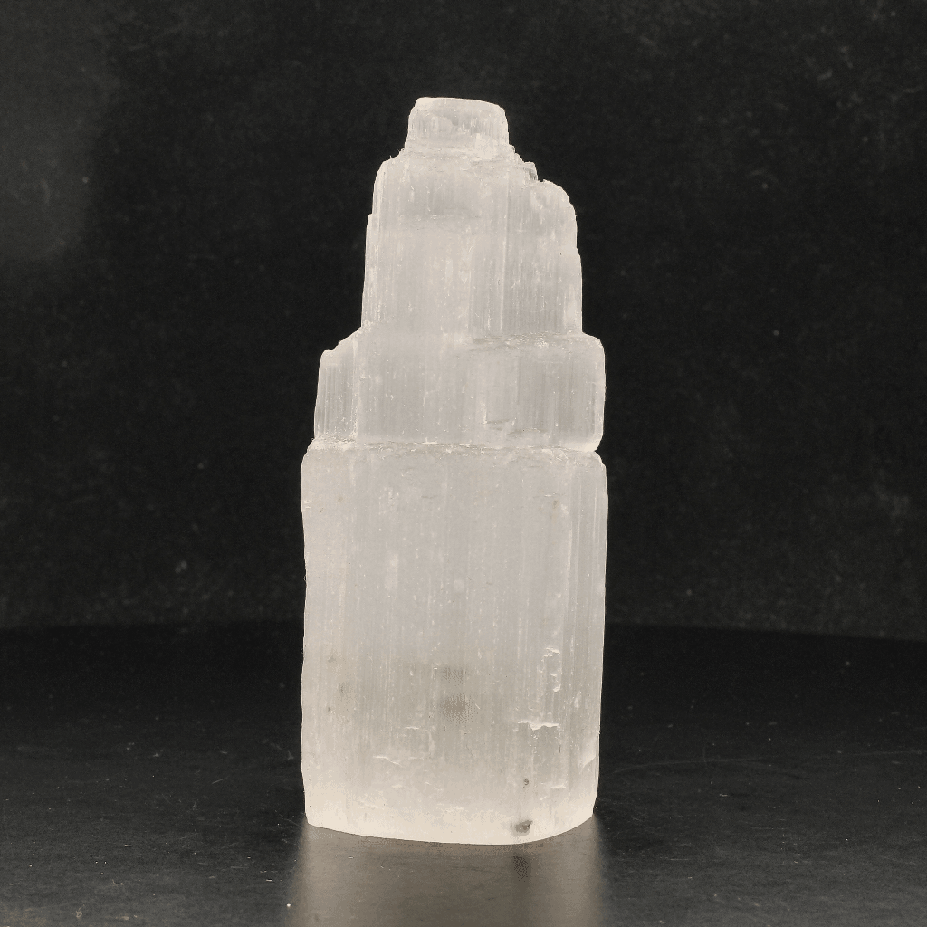 Get your Satin Spar Tower – 10cm Peaceful Energy Pillar online now or in store at Forever Gems in Franschhoek, South Africa