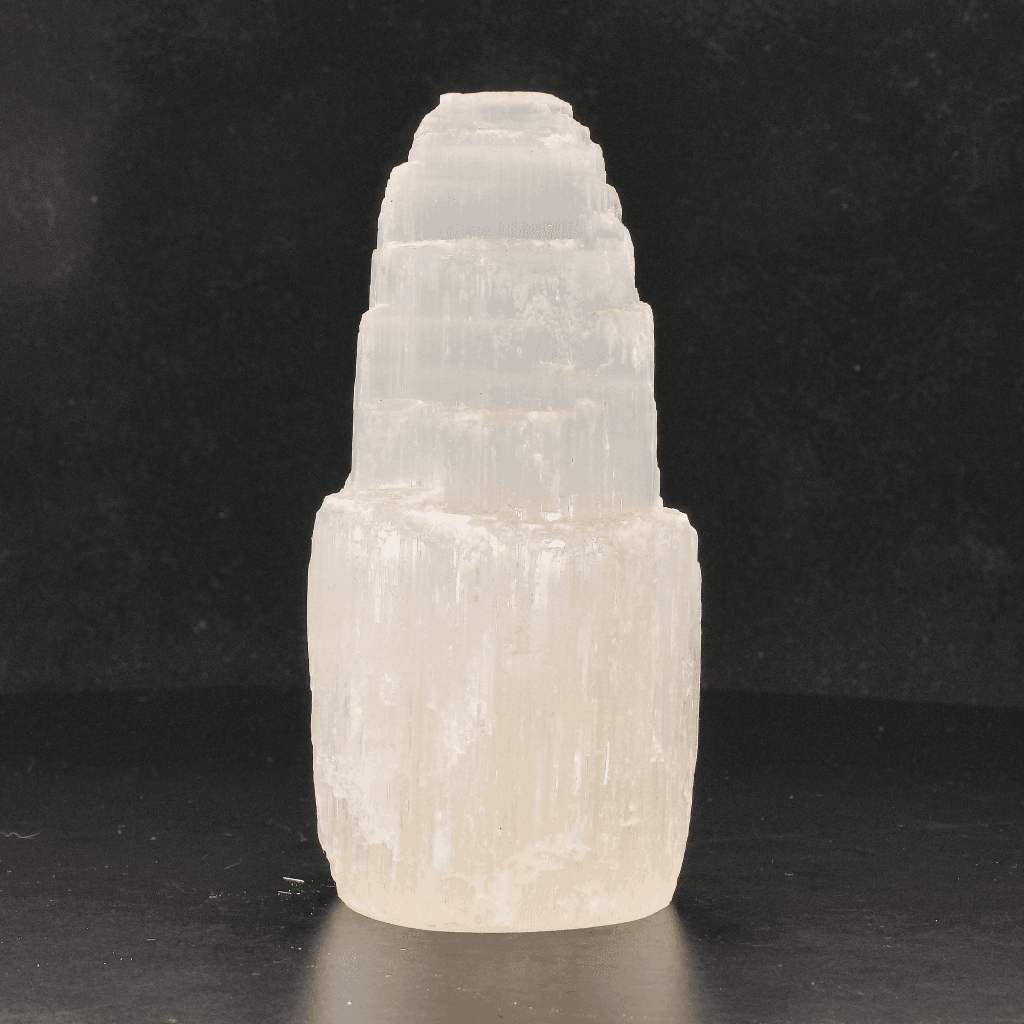 Get your Satin Spar Tower – 10cm Peaceful Energy Pillar online now or in store at Forever Gems in Franschhoek, South Africa