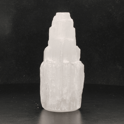 Get your Satin Spar Tower – 10cm Peaceful Energy Pillar online now or in store at Forever Gems in Franschhoek, South Africa