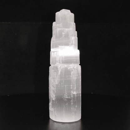 Get your Satin Spar Tower – 15cm Light Beam of Serenity online now or in store at Forever Gems in Franschhoek, South Africa