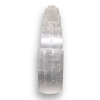 Get your Satin Spar Tower – 15cm Light Beam of Serenity online now or in store at Forever Gems in Franschhoek, South Africa
