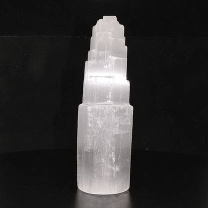 Get your Satin Spar Tower – 15cm Light Beam of Serenity online now or in store at Forever Gems in Franschhoek, South Africa