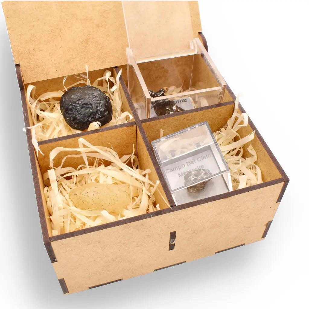 Get your Cosmic Impact Collection - Meteorite & Tektite Gift Box online now or in store at Forever Gems in Franschhoek, South Africa
