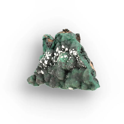 Aragonite on Botryoidal Malachite from the Katanga Copperbelt, DRC