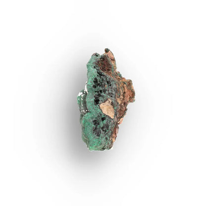 Aragonite on Botryoidal Malachite from the Katanga Copperbelt, DRC