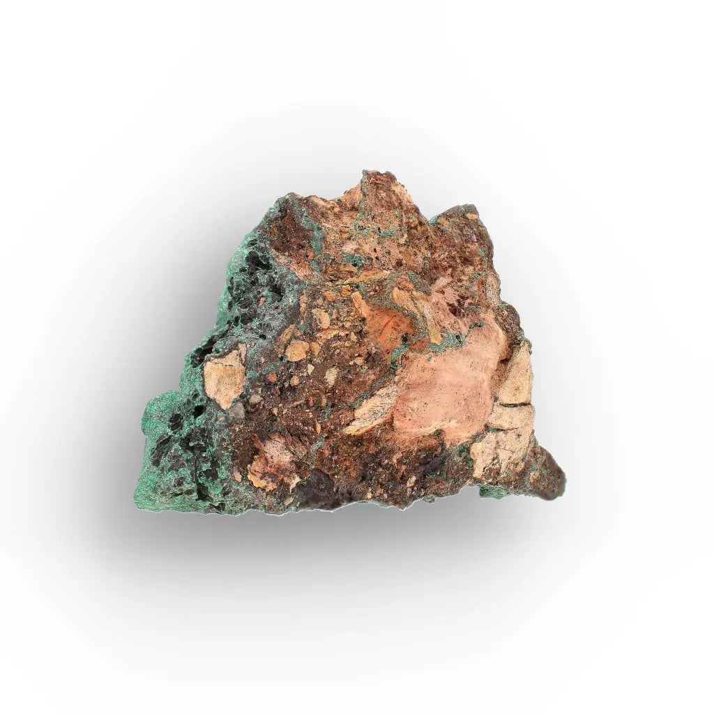 Aragonite on Botryoidal Malachite from the Katanga Copperbelt, DRC
