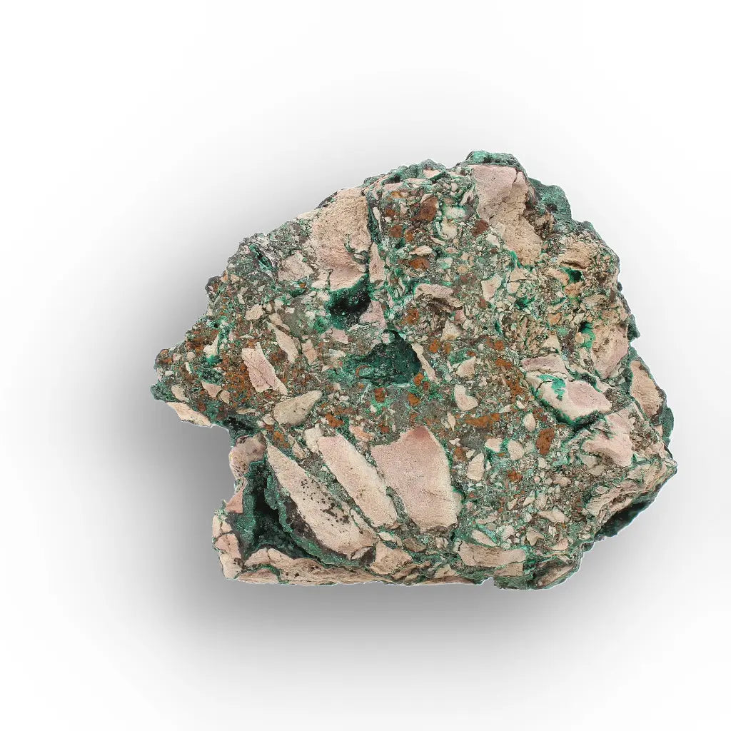 Aragonite on Botryoidal Malachite from the Katanga Copperbelt, DRC