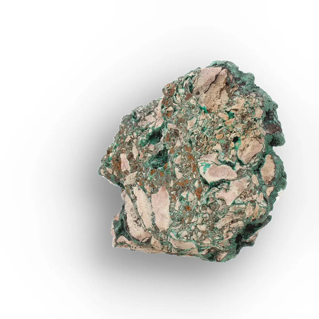 Aragonite on Botryoidal Malachite from the Katanga Copperbelt, DRC