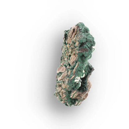 Aragonite on Botryoidal Malachite from the Katanga Copperbelt, DRC