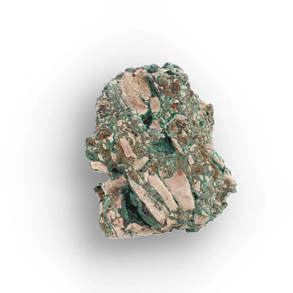 Aragonite on Botryoidal Malachite from the Katanga Copperbelt, DRC