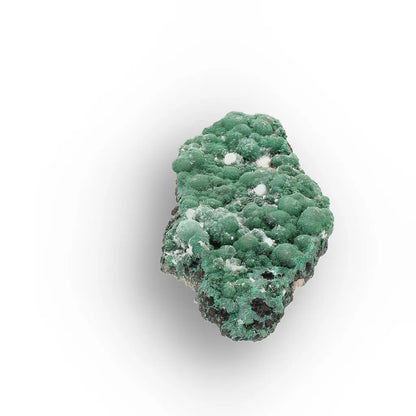 Aragonite on Botryoidal Malachite from the Katanga Copperbelt, DRC