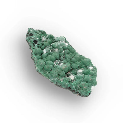 Aragonite on Botryoidal Malachite from the Katanga Copperbelt, DRC