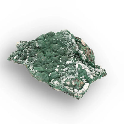 Aragonite on Botryoidal Malachite from the Katanga Copperbelt, DRC