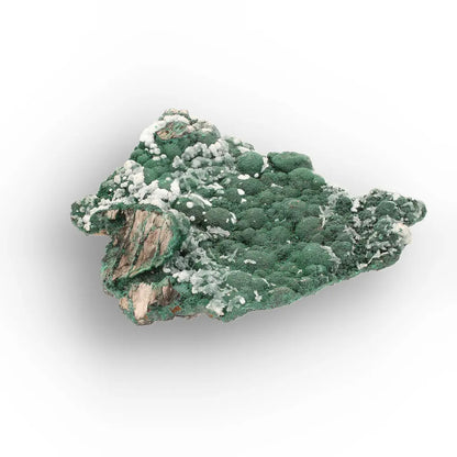 Aragonite on Botryoidal Malachite from the Katanga Copperbelt, DRC