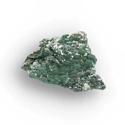 Aragonite on Botryoidal Malachite from the Katanga Copperbelt, DRC
